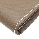 エルメス HERMES ベアンスフレ エトゥープ ヴォーエプソン 長財布 シルバー金具 グレージュ 二つ折り財布