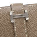 エルメス HERMES ベアンスフレ エトゥープ ヴォーエプソン 長財布 シルバー金具 グレージュ 二つ折り財布