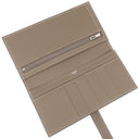 エルメス HERMES ベアンスフレ エトゥープ ヴォーエプソン 長財布 シルバー金具 グレージュ 二つ折り財布