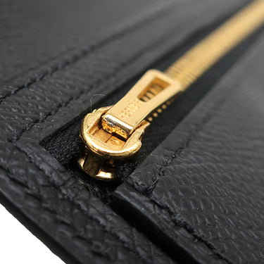 エルメス HERMES ベアンスフレ ブラック ヴォーエプソン 長財布 ゴールド金具 黒 二つ折り財布