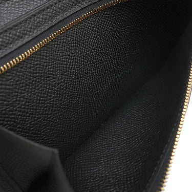 エルメス HERMES ベアンスフレ ブラック ヴォーエプソン 長財布 ゴールド金具 黒 二つ折り財布