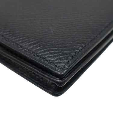 エルメス HERMES ベアンスフレ ブラック ヴォーエプソン 長財布 ゴールド金具 黒 二つ折り財布