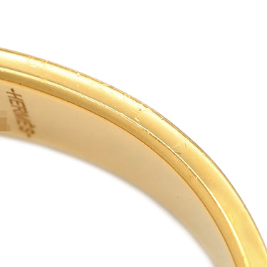 エルメス HERMES クリックH PM ホワイト×ゴールド メタル エナメル ブレスレット ゴールド金具 Hブレス 白