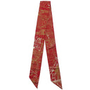 エルメス HERMES ツイリー レッド×ゴールド×ホワイト シルク スカーフ 【L’AIR DE GINZA/レールドゥ銀座】