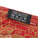 エルメス HERMES ツイリー レッド×ゴールド×ホワイト シルク スカーフ 【L’AIR DE GINZA/レールドゥ銀座】