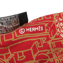 エルメス HERMES ツイリー レッド×ゴールド×ホワイト シルク スカーフ 【L’AIR DE GINZA/レールドゥ銀座】