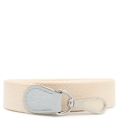 エルメス HERMES バンドリエール ナタ×ブルーペール キャンバス トリヨンクレマンス ショルダーストラップ シルバー金具 アイボリー 水色 バイカラー