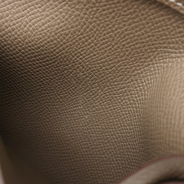 エルメス HERMES ベアンコンパクト エトゥープ ヴォーエプソン 二つ折り財布 ゴールド金具 グレージュ