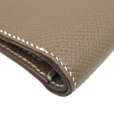 エルメス HERMES ベアンコンパクト エトゥープ ヴォーエプソン 二つ折り財布 ゴールド金具 グレージュ