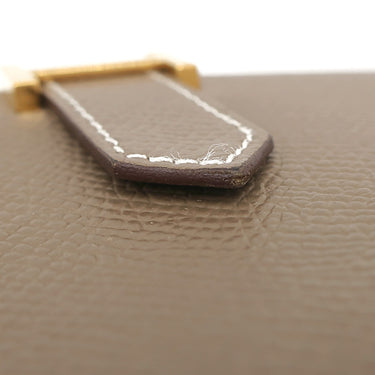 エルメス HERMES ベアンコンパクト エトゥープ ヴォーエプソン 二つ折り財布 ゴールド金具 グレージュ