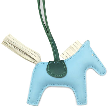 エルメス HERMES ロデオPM セレスト×クレ×マラカイト アニューミロ バッグチャーム 水色 アイボリー 緑