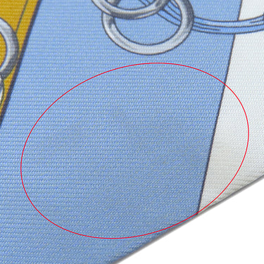 エルメス HERMES ツイリー ブルージーン×ホワイト×ミール シルク スカーフ 【BRIDES ET GRIS GRIS/馬勒とチャーム】