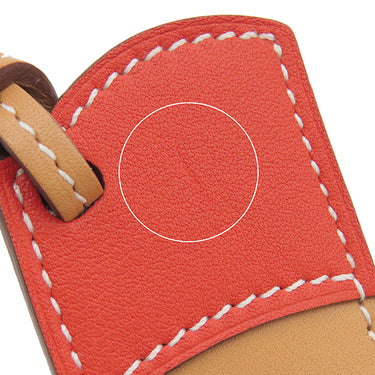 エルメス HERMES パドックボット ブーツ ナチュラルサブレ×カプシーヌ ヴォースイフト バトラー バッグチャーム シルバー金具 茶 オレンジ