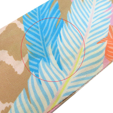 エルメス HERMES ツイリー ローズ×ベージュ×オレンジ シルク スカーフ 【JAGUAR QUETZAL/ジャガー ケツァール】