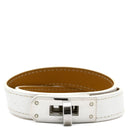 エルメス HERMES ケリー ドゥブルトゥール ホワイト×シルバー ヴォーエプソン GP S ブレスレット シルバー金具 白