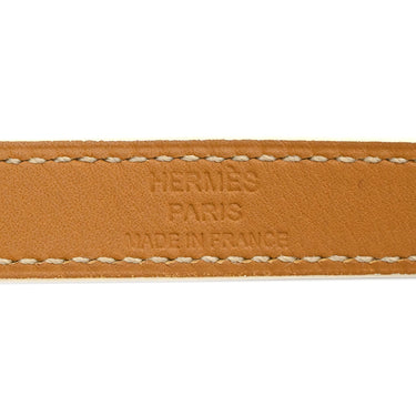 エルメス HERMES ケリー ドゥブルトゥール ホワイト×シルバー ヴォーエプソン GP S ブレスレット シルバー金具 白