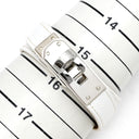 エルメス HERMES ケリー ドゥブルトゥール ホワイト×シルバー ヴォーエプソン GP S ブレスレット シルバー金具 白