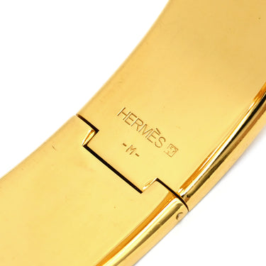 エルメス HERMES クリッククラックH GM H300001F 31GM ホワイト×ゴールド メタル エナメル ブレスレット ゴールド金具 Hブレス ラージ