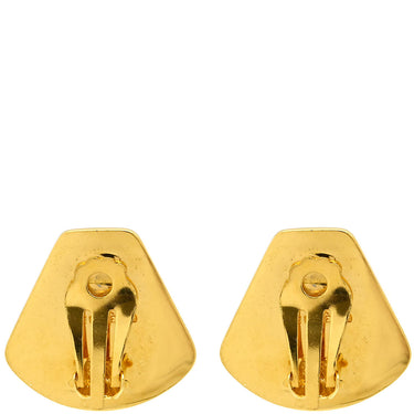 エルメス HERMES エマイユ ネイビー×ゴールド GP 七宝焼き イヤリング ゴールド金具 七宝 紺