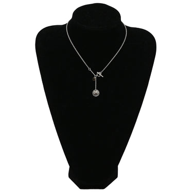 エルメス HERMES エクスリブリス ペンダントPM シルバー×ピンクゴールド K18PG シルバー925 ネックレス シルバー金具