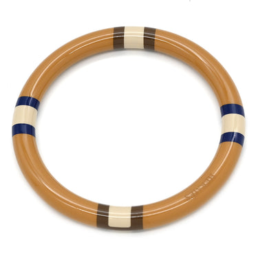 エルメス HERMES Hエキップ PM サーブルマリン バッファローホーン ラッカーウッド 14037 ブレスレット 茶 ベージュ 青