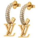 ルイヴィトン LOUIS VUITTON ピアス フープ LV アイコニック M01732 ゴールド GP ピアス LV イニシャル