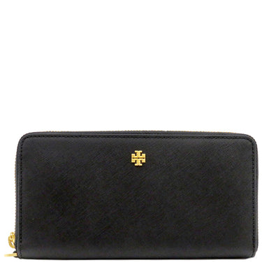 トリーバーチ TORY BURCH エマーソン ラウンドファスナー 136110 ブラック レザー 長財布 ゴールド金具 黒 新品 未使用