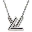 ルイヴィトン LOUIS VUITTON GO-14 ネックレス M01872 シルバー GP ネックレス LVサークル チャーム