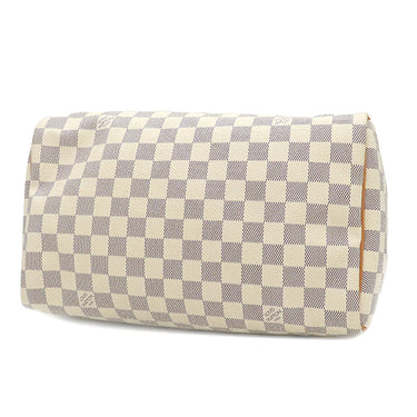 ルイヴィトン LOUIS VUITTON スピーディ30 N41533 ダミエアズール ダミエアズールキャンバス ハンドバッグ ゴールド金具 白 ボストン 鍵・パドロック欠品