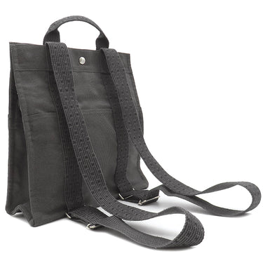 エルメス HERMES エールライン アド MM グレー キャンバス リュック・デイパック シルバー金具 鍵・カデナ欠品