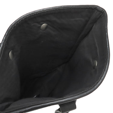 エルメス HERMES アメダバPM ディアゴ ブラック×グレー レザー ポリエステル ハンドバッグ シルバー金具 黒 トート