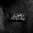 エルメス HERMES アメダバPM ディアゴ ブラック×グレー レザー ポリエステル ハンドバッグ シルバー金具 黒 トート