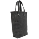 エルメス HERMES アメダバPM ディアゴ ブラック×グレー レザー ポリエステル ハンドバッグ シルバー金具 黒 トート