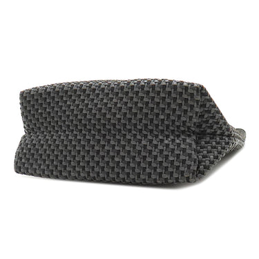 エルメス HERMES アメダバPM ディアゴ ブラック×グレー レザー ポリエステル ハンドバッグ シルバー金具 黒 トート