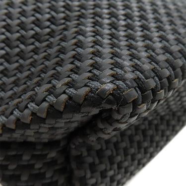 エルメス HERMES アメダバPM ディアゴ ブラック×グレー レザー ポリエステル ハンドバッグ シルバー金具 黒 トート