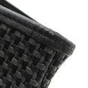 エルメス HERMES アメダバPM ディアゴ ブラック×グレー レザー ポリエステル ハンドバッグ シルバー金具 黒 トート