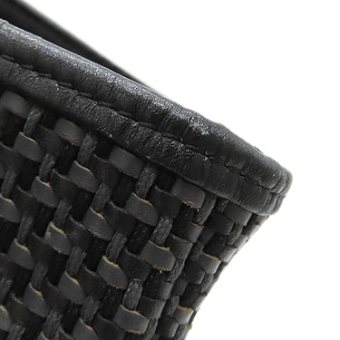 エルメス HERMES アメダバPM ディアゴ ブラック×グレー レザー ポリエステル ハンドバッグ シルバー金具 黒 トート