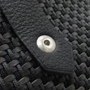 エルメス HERMES アメダバPM ディアゴ ブラック×グレー レザー ポリエステル ハンドバッグ シルバー金具 黒 トート