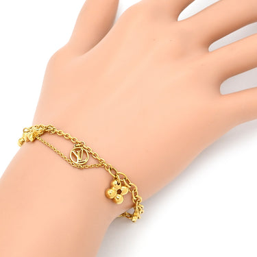 ルイヴィトン LOUIS VUITTON ブレスレット ブルーミング M4185A ゴールド GP ブレスレット LVサークル モノグラムフラワー