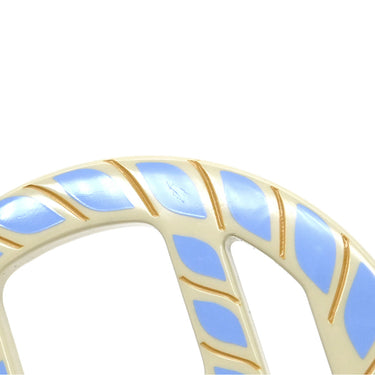 エルメス HERMES Hエキップ ノーティック セサミ×ブルー バッファローホーン レザー ラッカー ネックレス 茶 水色