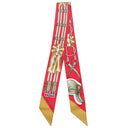 エルメス HERMES ツイリー ルージュヴィフ×キャラメル×ブロンズ シルク スカーフ 【Jumping/ジャンピング】