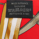 エルメス HERMES ツイリー ルージュヴィフ×キャラメル×ブロンズ シルク スカーフ 【Jumping/ジャンピング】