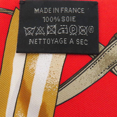 エルメス HERMES ツイリー ルージュヴィフ×キャラメル×ブロンズ シルク スカーフ 【Jumping/ジャンピング】