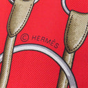 エルメス HERMES ツイリー ルージュヴィフ×キャラメル×ブロンズ シルク スカーフ 【Jumping/ジャンピング】