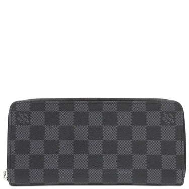 ルイヴィトン LOUIS VUITTON ジッピー ウォレット ヴェルティカル N63095 ダミエグラフィット ダミエグラフィットキャンバス 長財布 シルバー金具 黒 グレー ラウンドファスナー