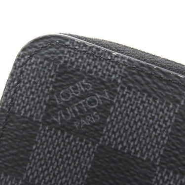 ルイヴィトン LOUIS VUITTON ジッピー ウォレット ヴェルティカル N63095 ダミエグラフィット ダミエグラフィットキャンバス 長財布 シルバー金具 黒 グレー ラウンドファスナー