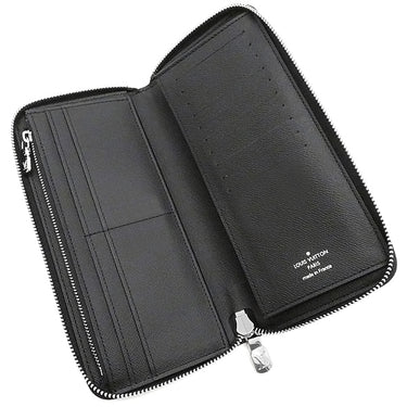 ルイヴィトン LOUIS VUITTON ジッピー ウォレット ヴェルティカル N63095 ダミエグラフィット ダミエグラフィットキャンバス 長財布 シルバー金具 黒 グレー ラウンドファスナー