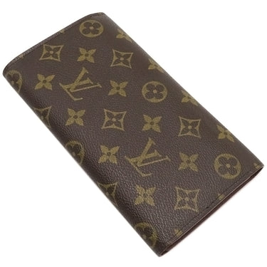 ルイヴィトン LOUIS VUITTON ポルトトレゾール インターナショナル M61215 モノグラム モノグラムキャンバス 長財布 ゴールド金具 茶 三つ折り