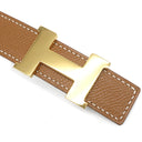 エルメス HERMES ミニコンスタンス Ｈ 75 ゴールド×ブラック クシュベル ボックスカーフ ＃72 ベルト ゴールド金具 リバーシブル