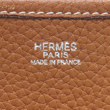 エルメス HERMES エヴリン1 GM ゴールド トリヨンクレマンス ショルダーバッグ シルバー金具 茶